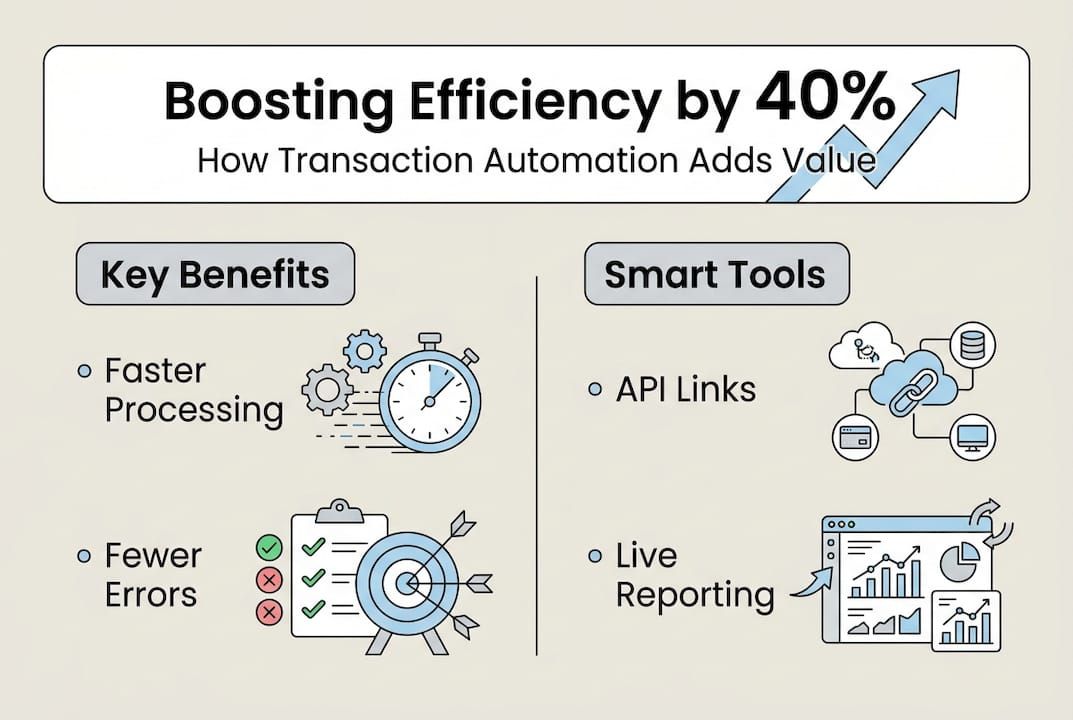 Infographic financial automation benefits and tools