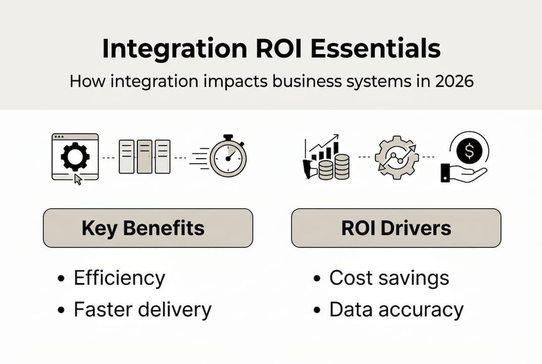 Infographic shows integration benefits and ROI drivers