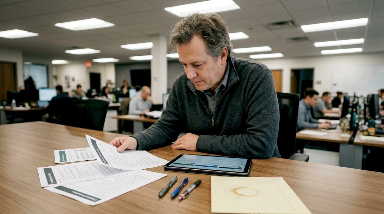 Specialist comparing automation tool options