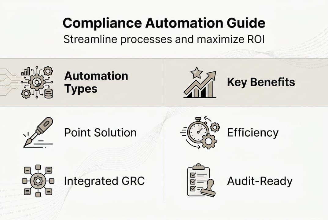 Infographic outlining compliance automation strategies