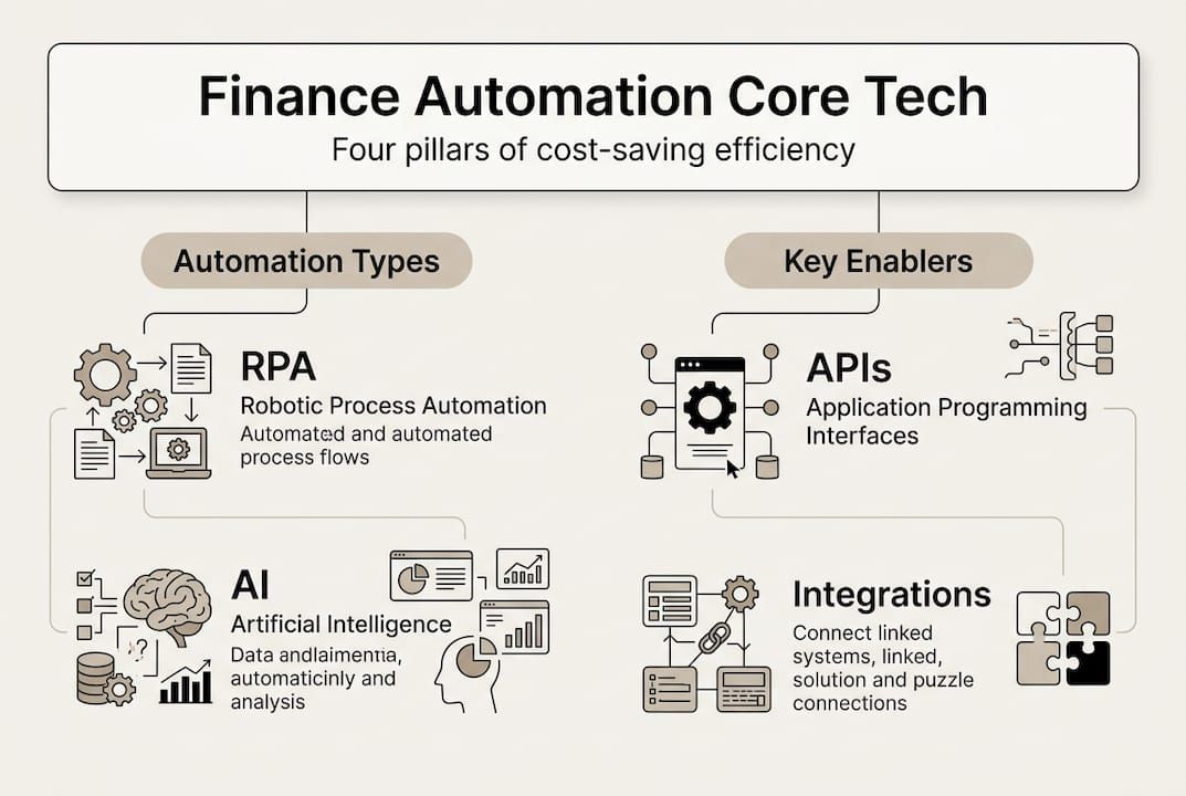 Infographic on core finance automation tech