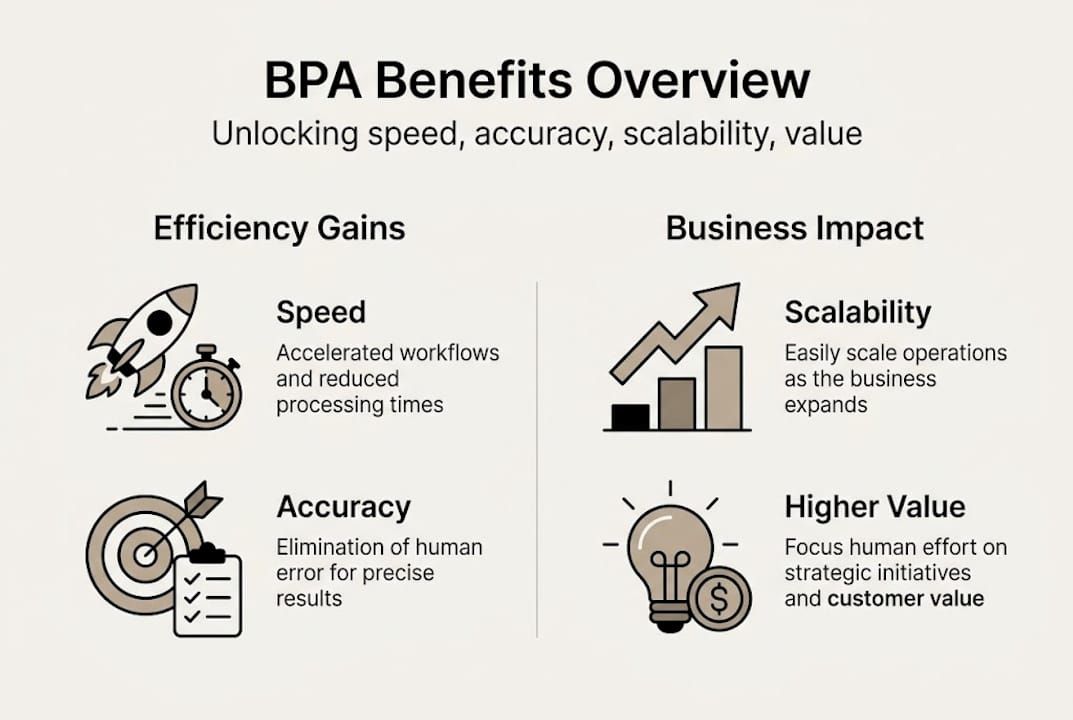 Infographic showing BPA benefits overview