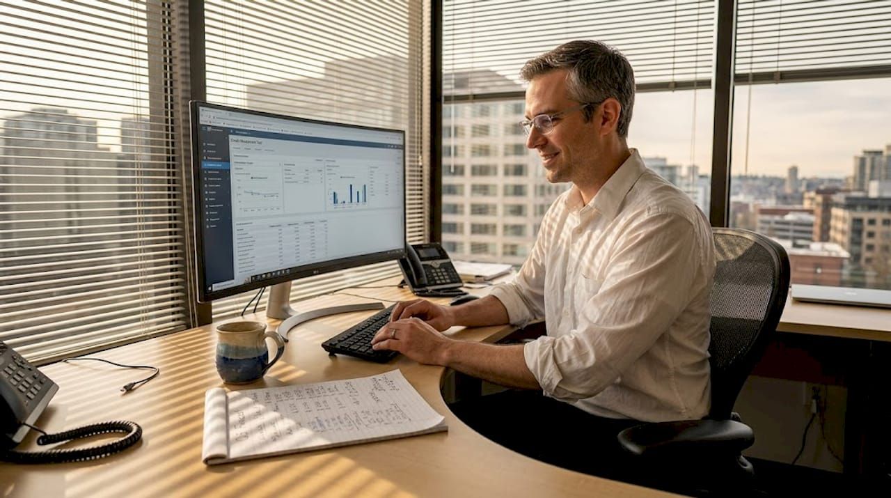 Credit analyst entering data in AI workflow