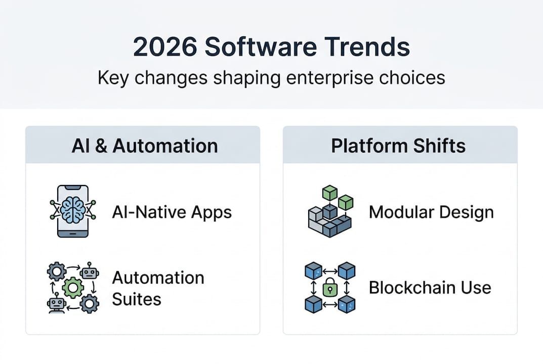 Infographic key 2026 software trends summary