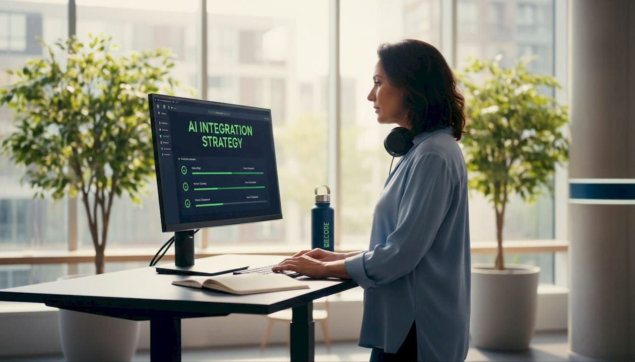 IT manager monitoring AI deployment process
