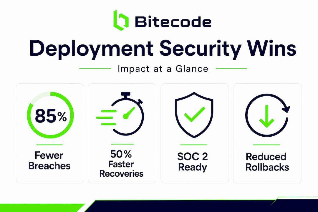 Infographic showing secure deployment business impact stats