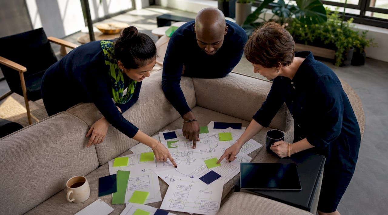 Collaboration on workflow mapping in meeting room