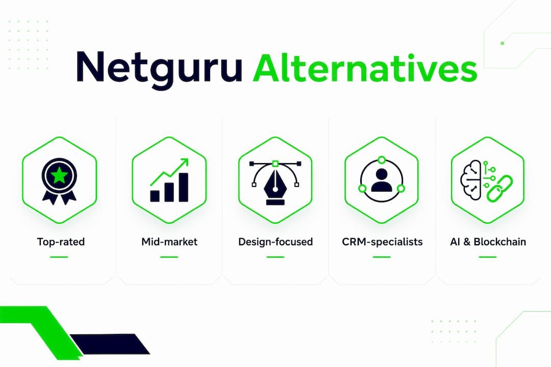 Infographic showing hierarchy of top Netguru alternatives