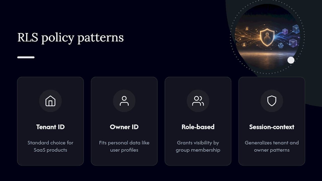 Comparison of row level security policy patterns