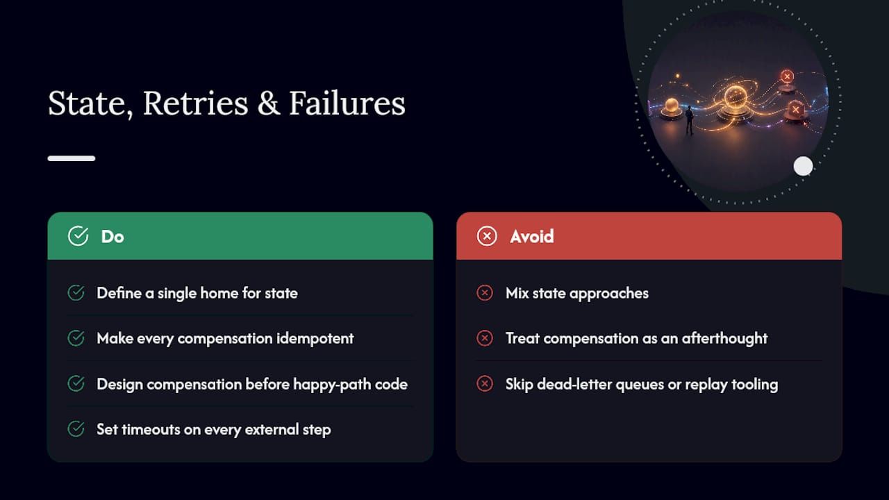 Handling State, Retries, and Failures in Production — overview diagram
