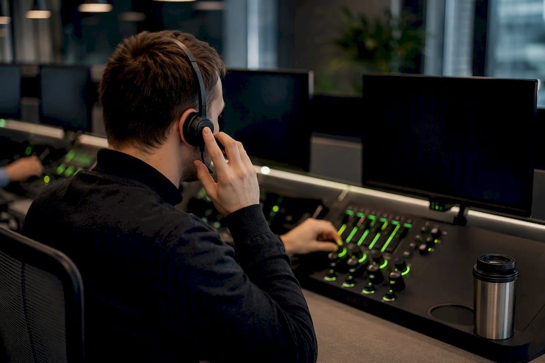 Hands operating help desk console during hypercare