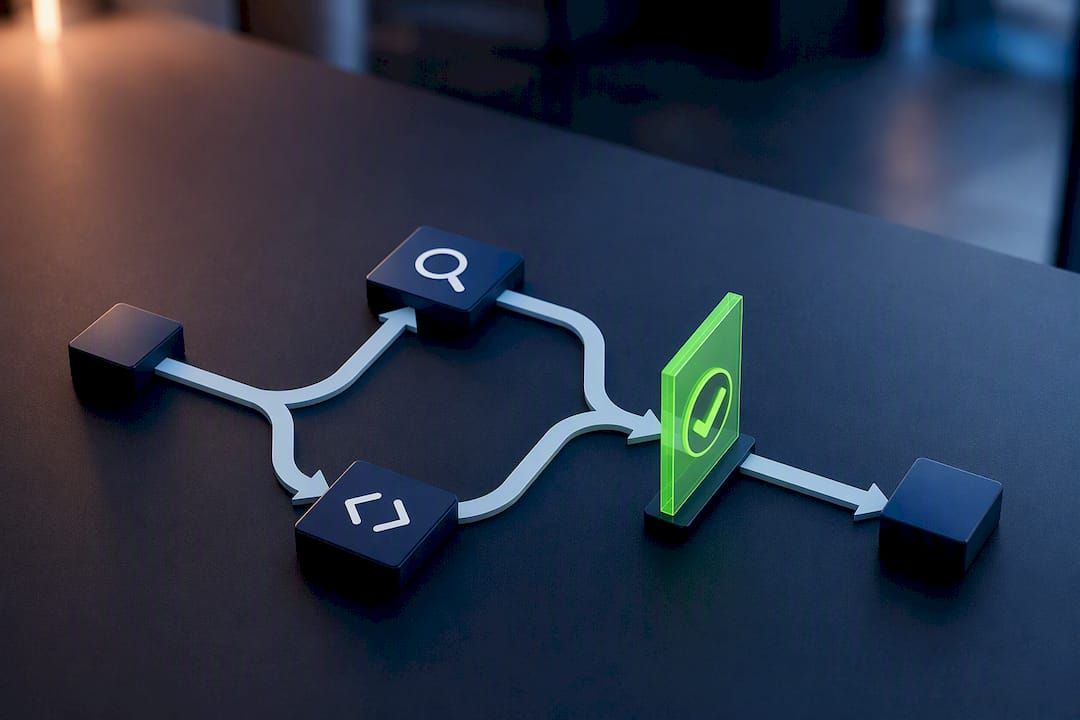 Human approval gate in automated workflow