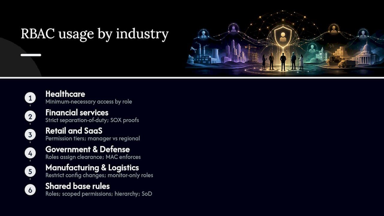RBAC applications across six industries