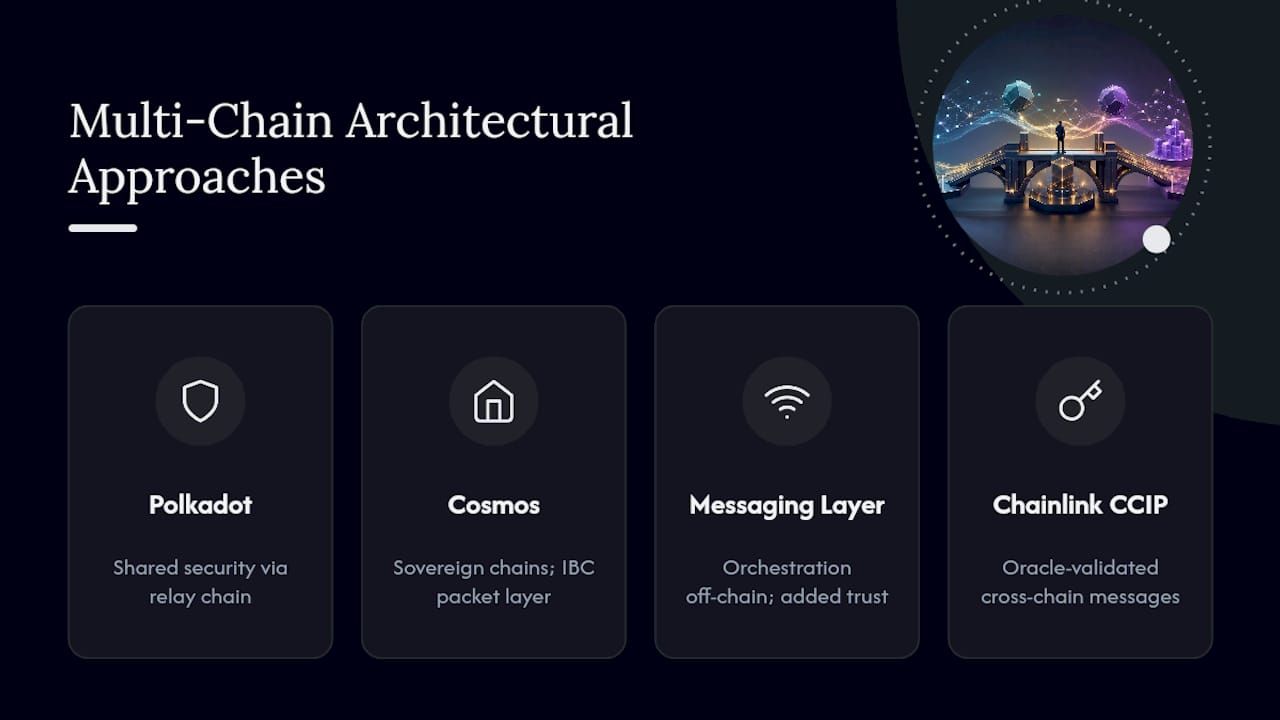 Comparison of four multi-chain architectures