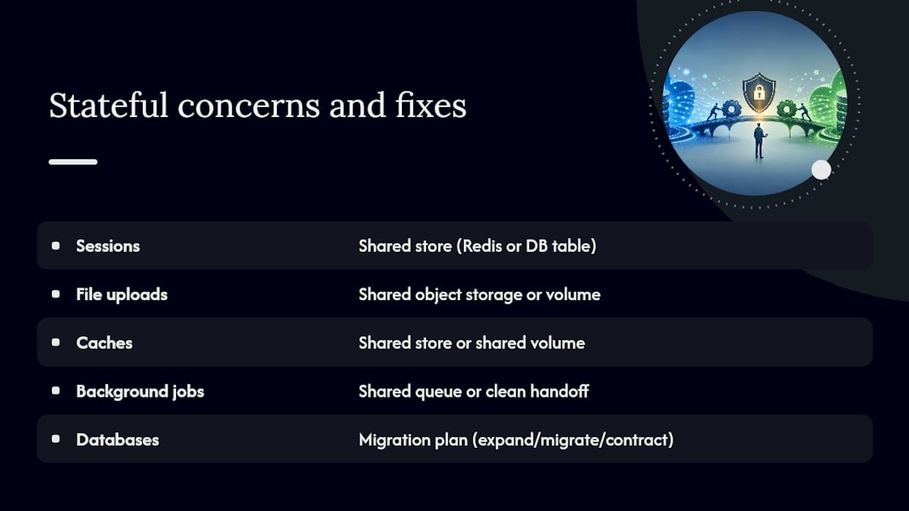 Shared state requirements across deployment components