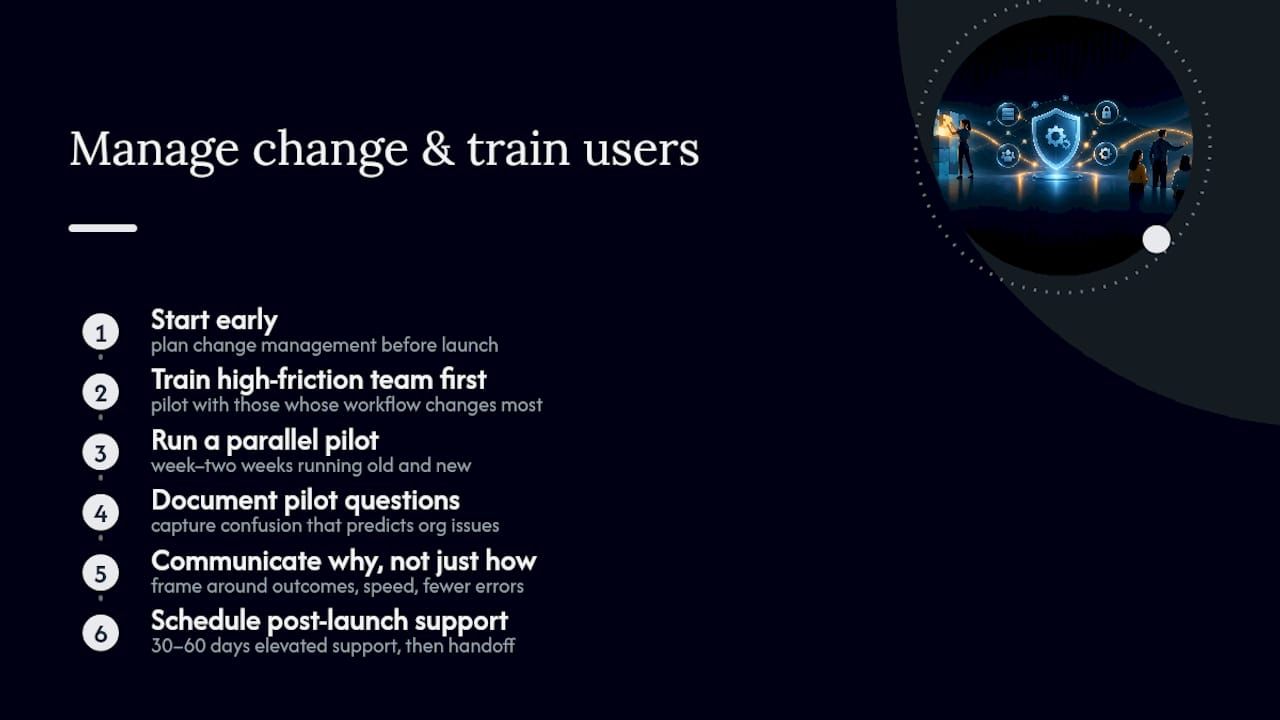 How Do You Manage Change and Train Users After Deployment? — overview diagram