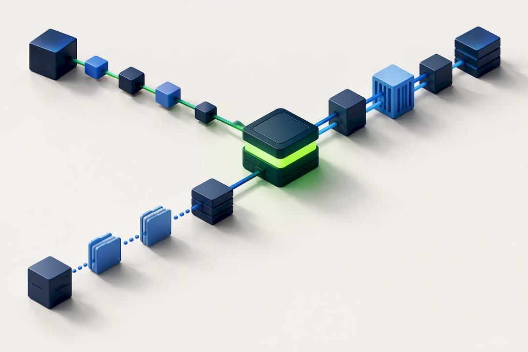 Three bank connectivity routes entering automation