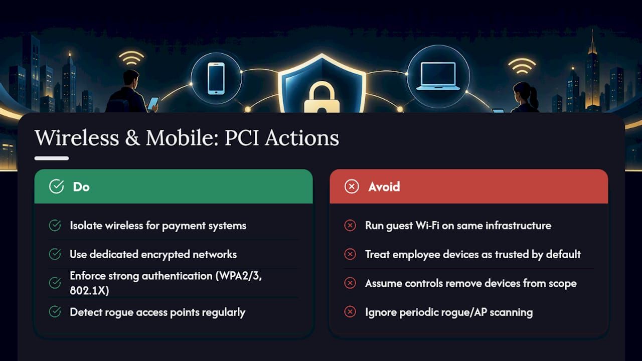 Impact of Wireless and Mobile Devices on PCI DSS Scope — overview diagram