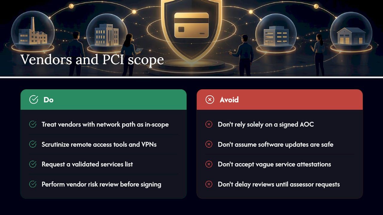Role of Third-Party Vendors and How Their Systems Affect PCI DSS Scope — overview diagram