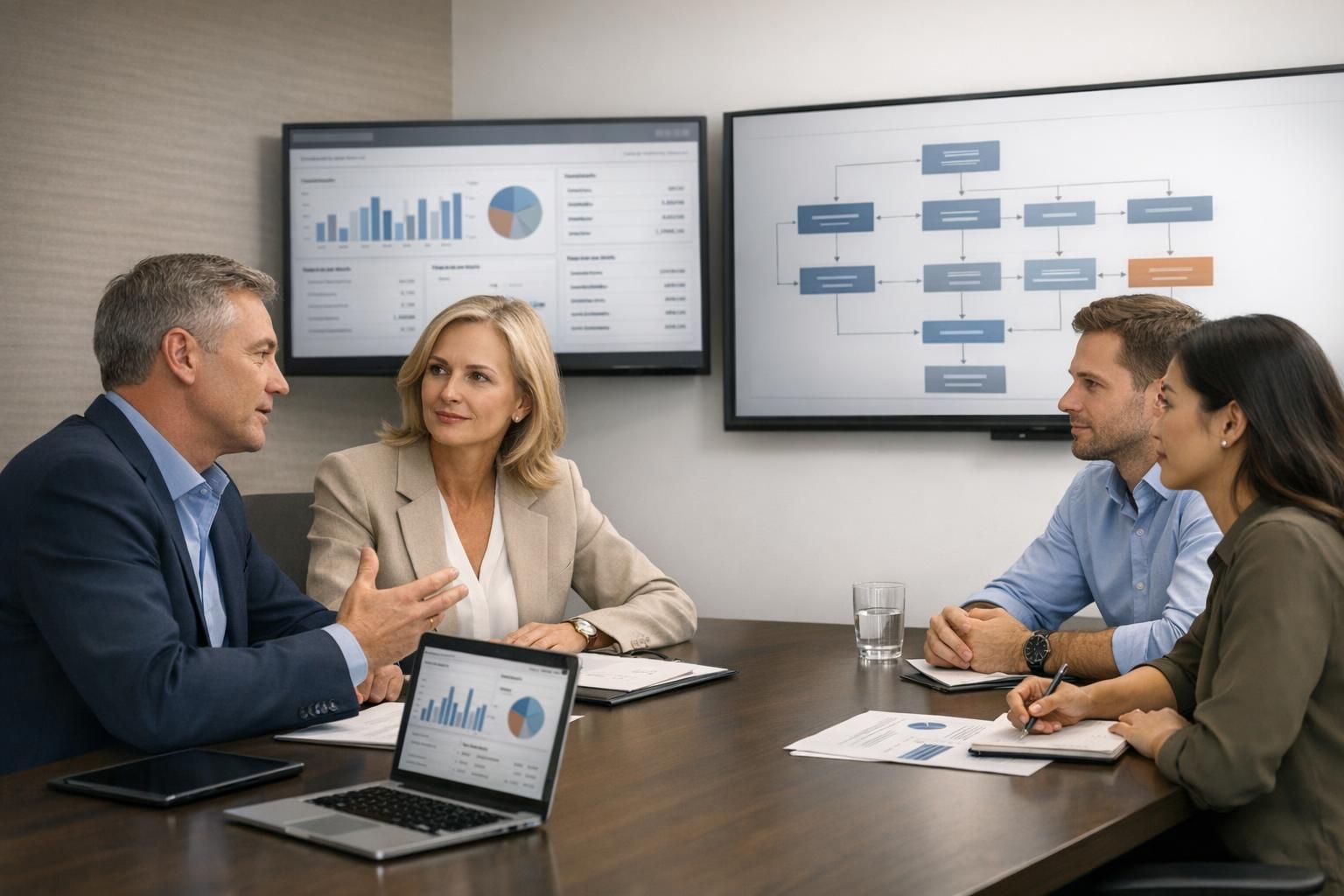 Team planning integrations between accounting, CRM, and reporting systems for a finance automation layer.