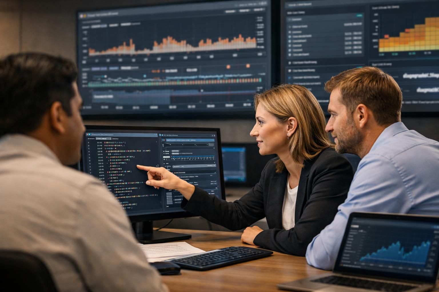 Team reviewing production diagnostics and incident response for a Java system.